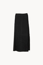 Black Suede Midi Skirt