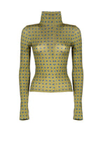 Vintage Buds Green Jersey Turtleneck