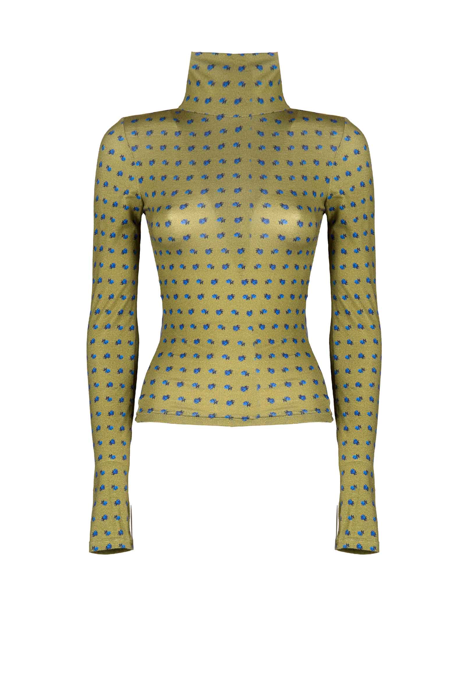 Dolcevita verde in jersey Vintage Buds