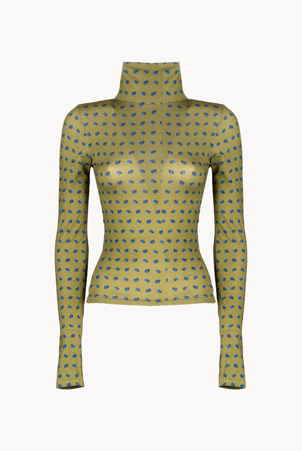 Vintage Buds Green Jersey Turtleneck