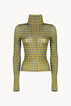 Vintage Buds Green Jersey Turtleneck