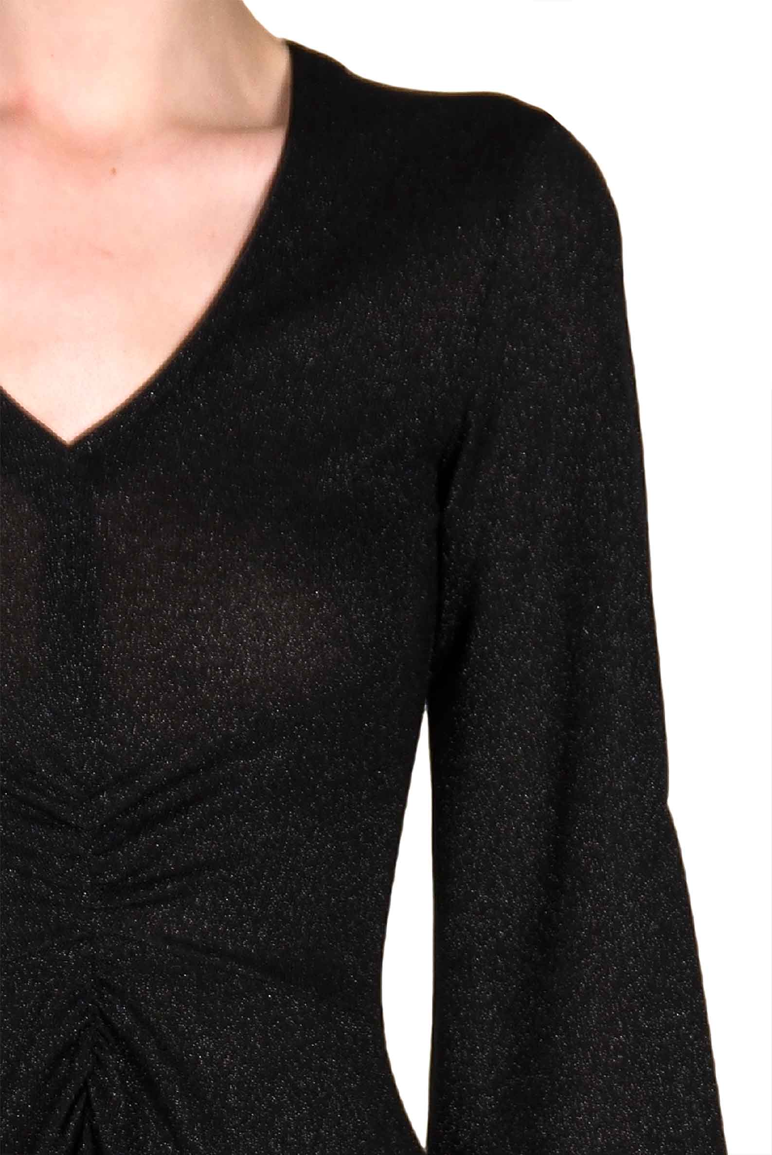 Abito in jersey lurex nero