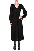Abito in jersey lurex nero