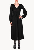 Black Jersey Lurex Dress