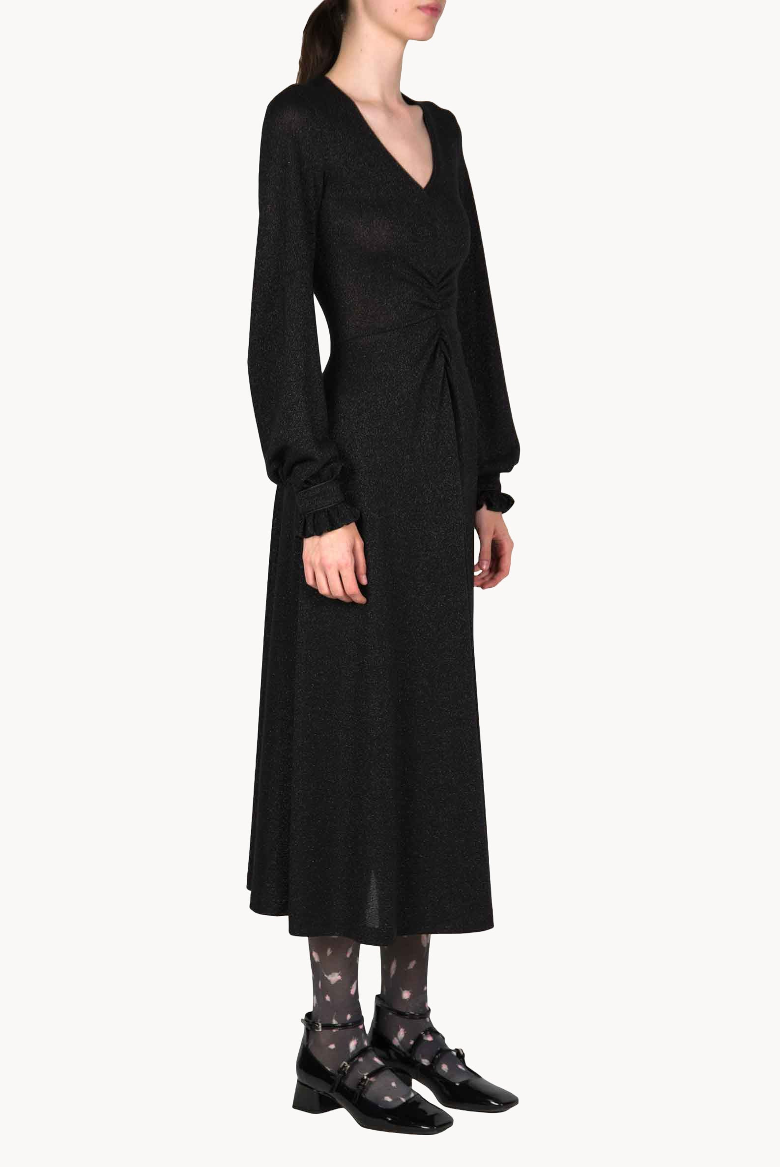 Black Jersey Lurex Dress