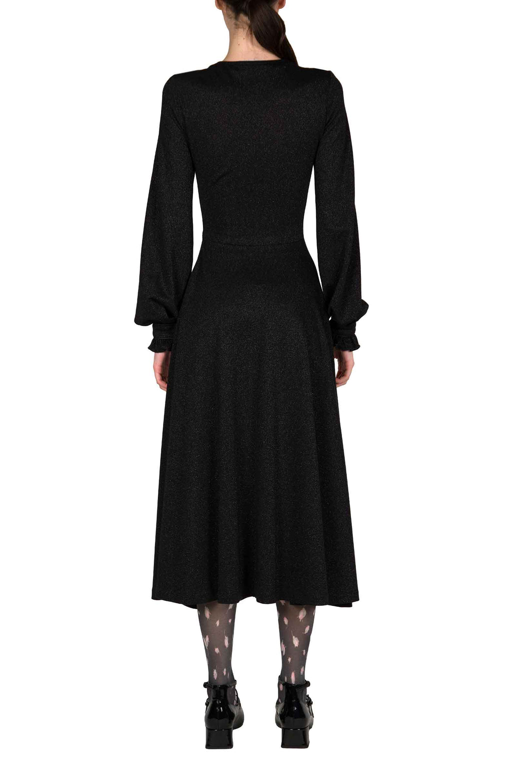 Abito in jersey lurex nero