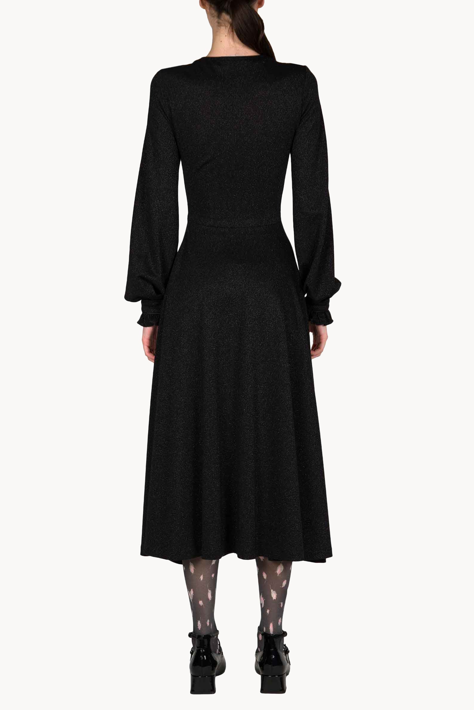 Black Jersey Lurex Dress