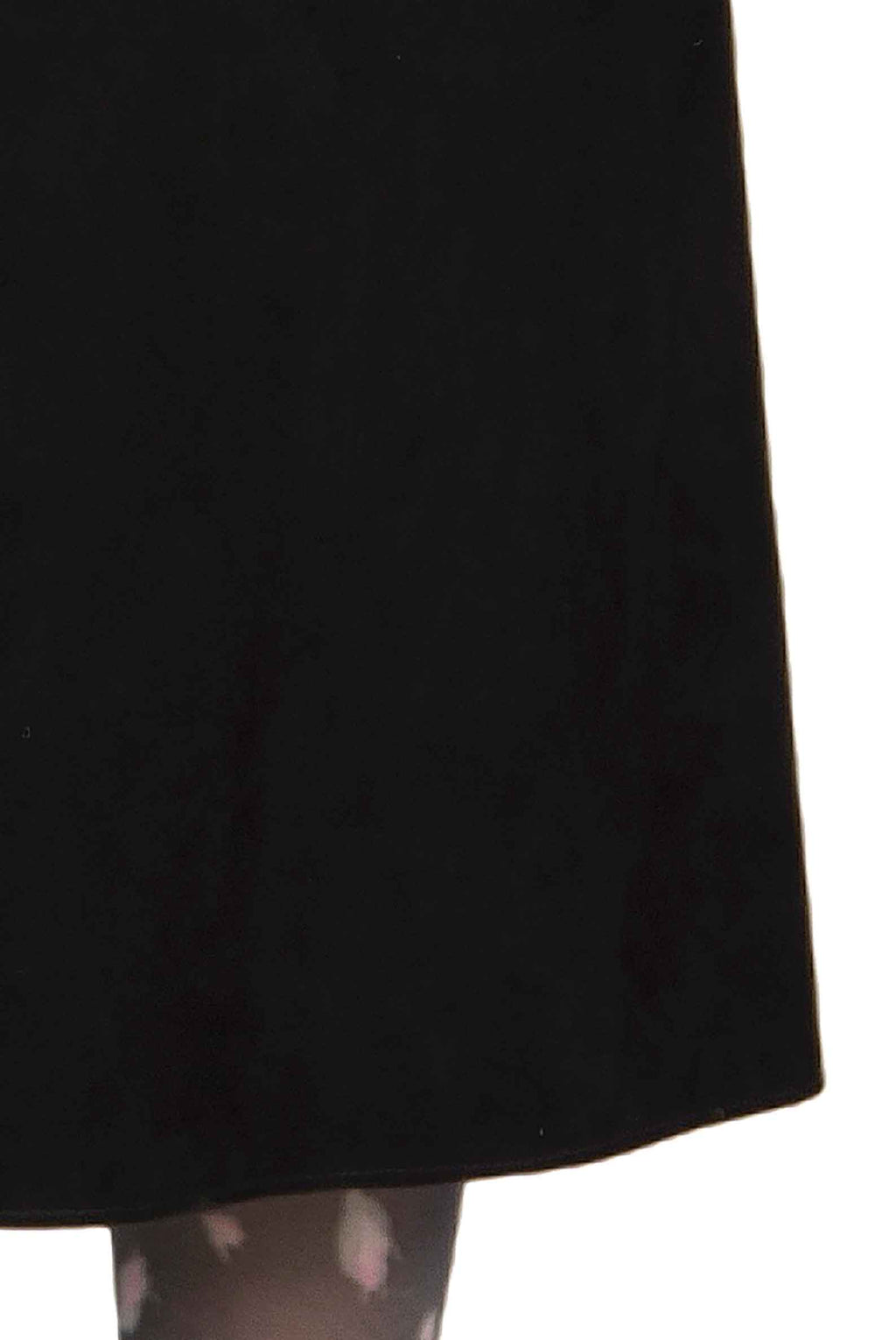 Minigonna midi in camoscio nero