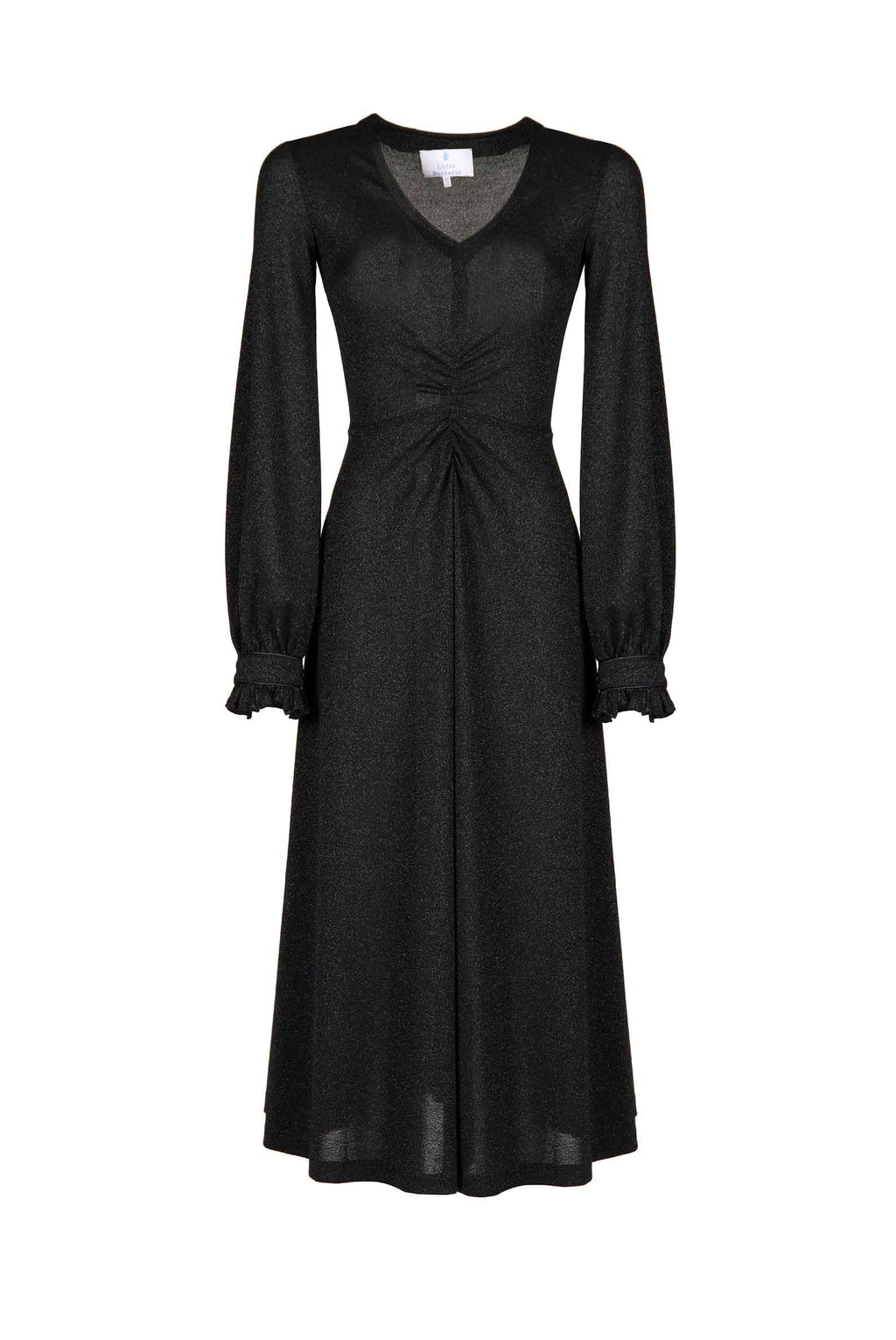 Abito in jersey lurex nero