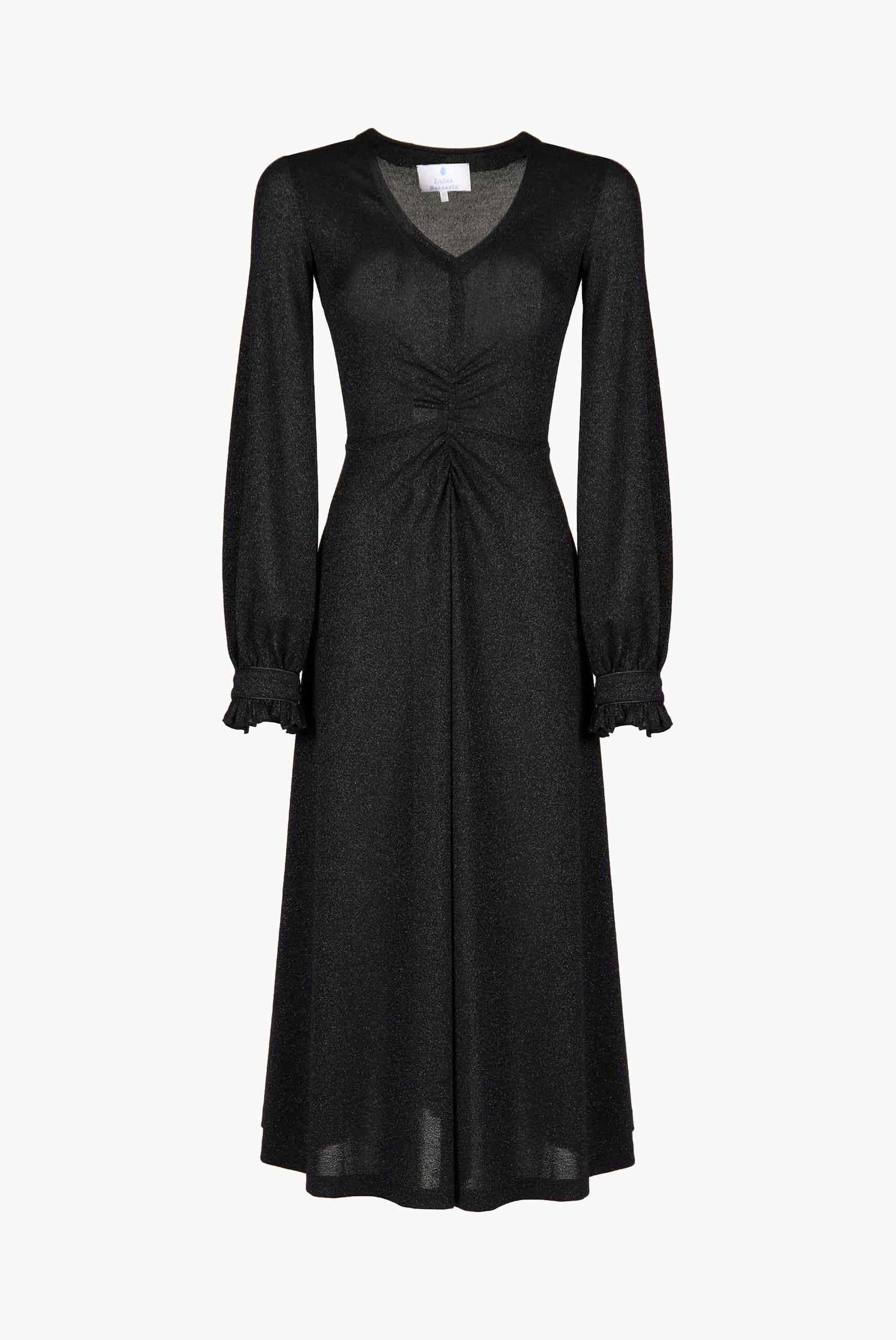 Abito in jersey lurex nero