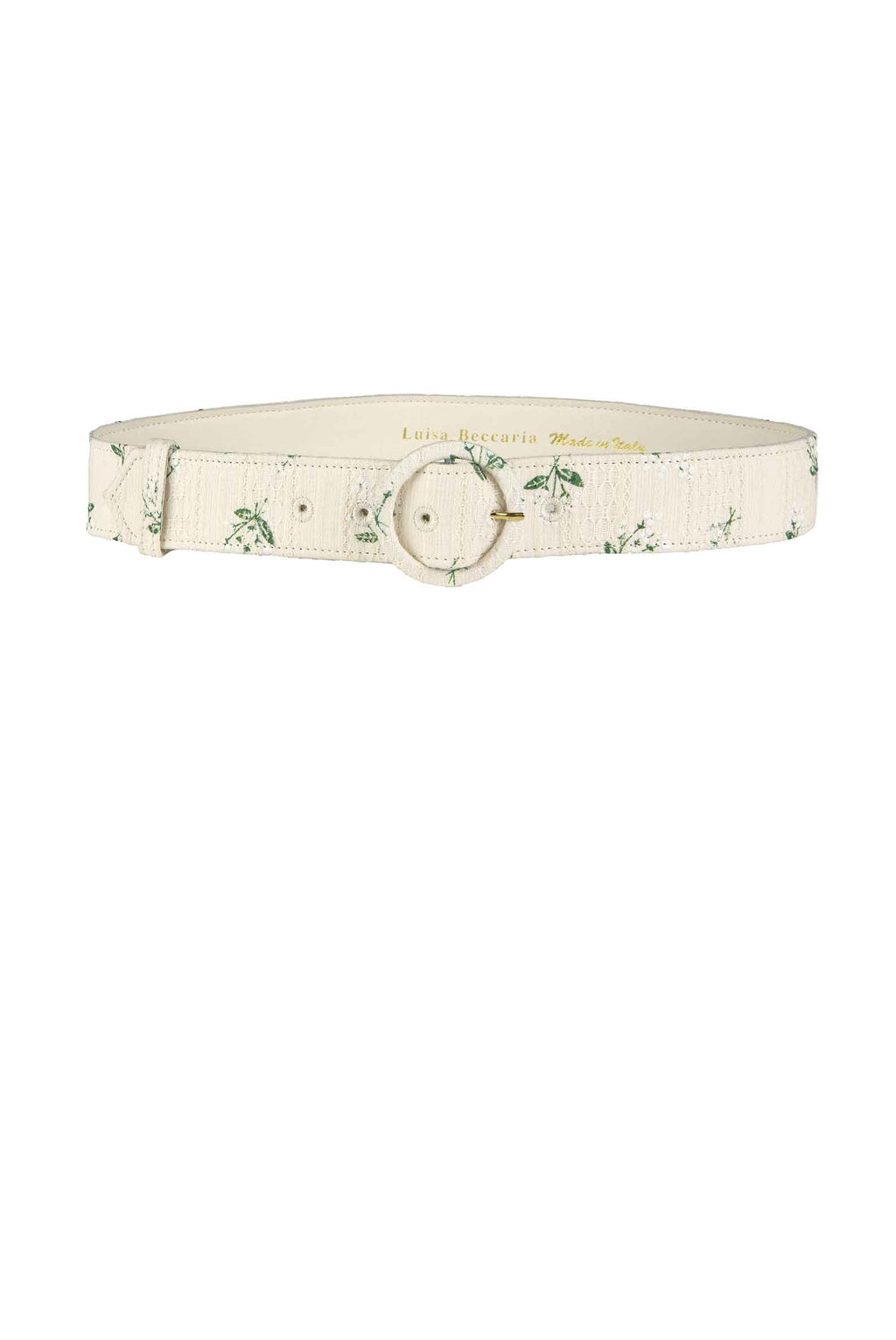 Cintura jacquard di cotone stampata con fiori