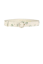 Cintura jacquard di cotone stampata con fiori
