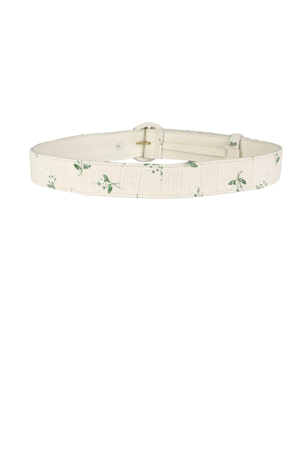 Cintura jacquard di cotone stampata con fiori