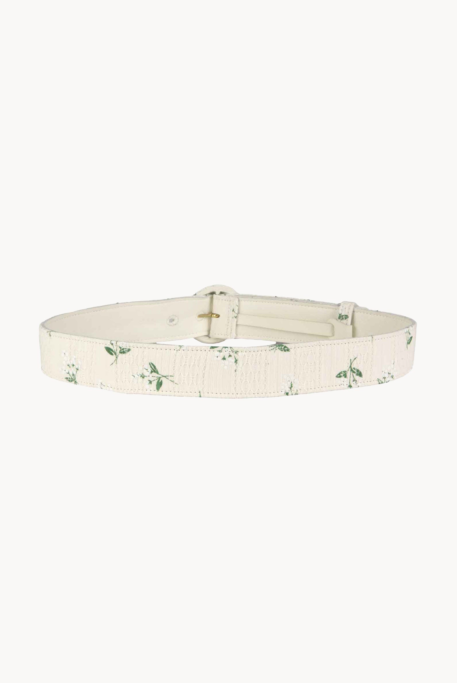 Cintura jacquard di cotone stampata con fiori