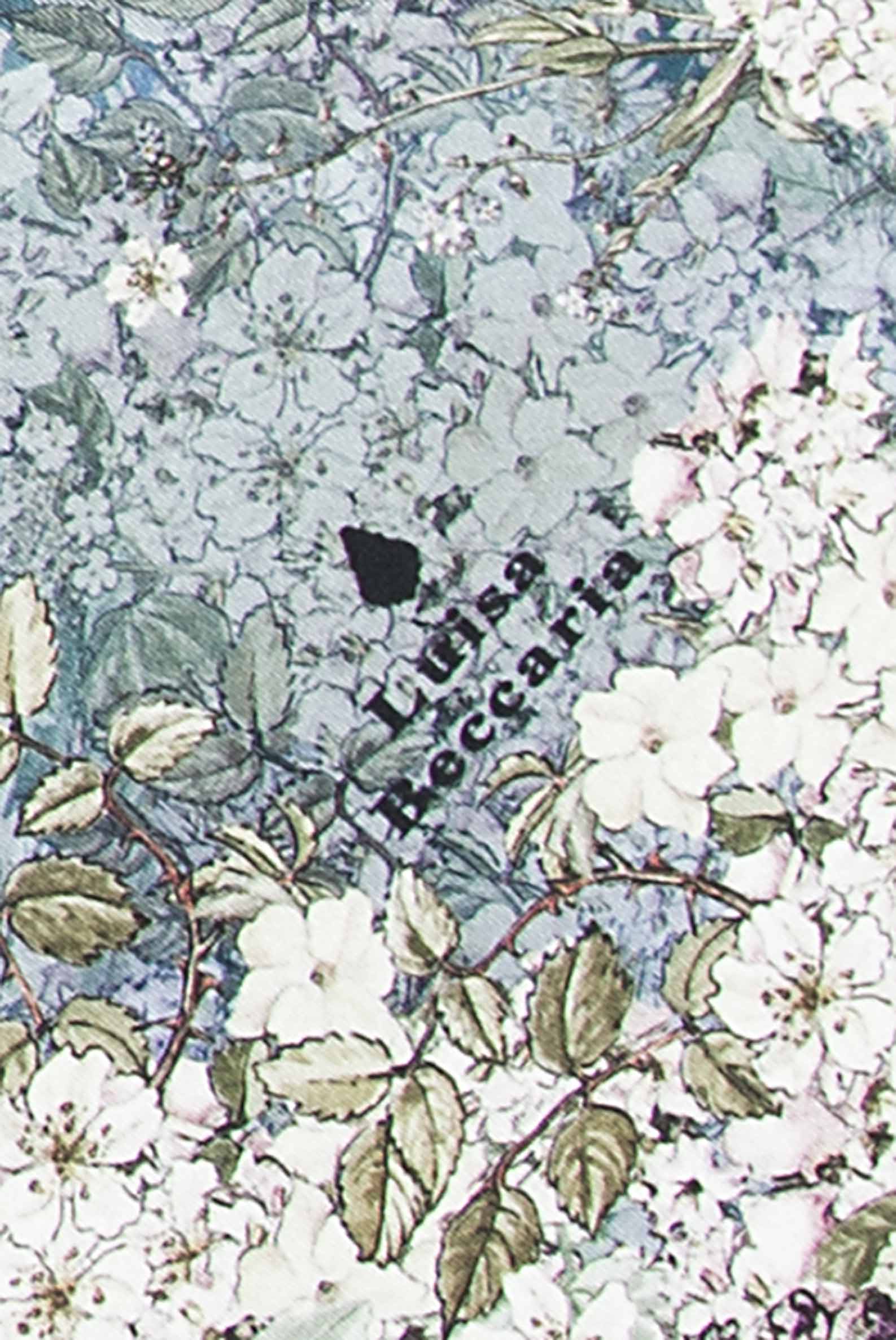 Sciarpa di seta stampata con fiori sfumati