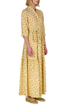 Abito in Cotone a Righe con Rose