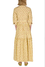 Abito in Cotone a Righe con Rose