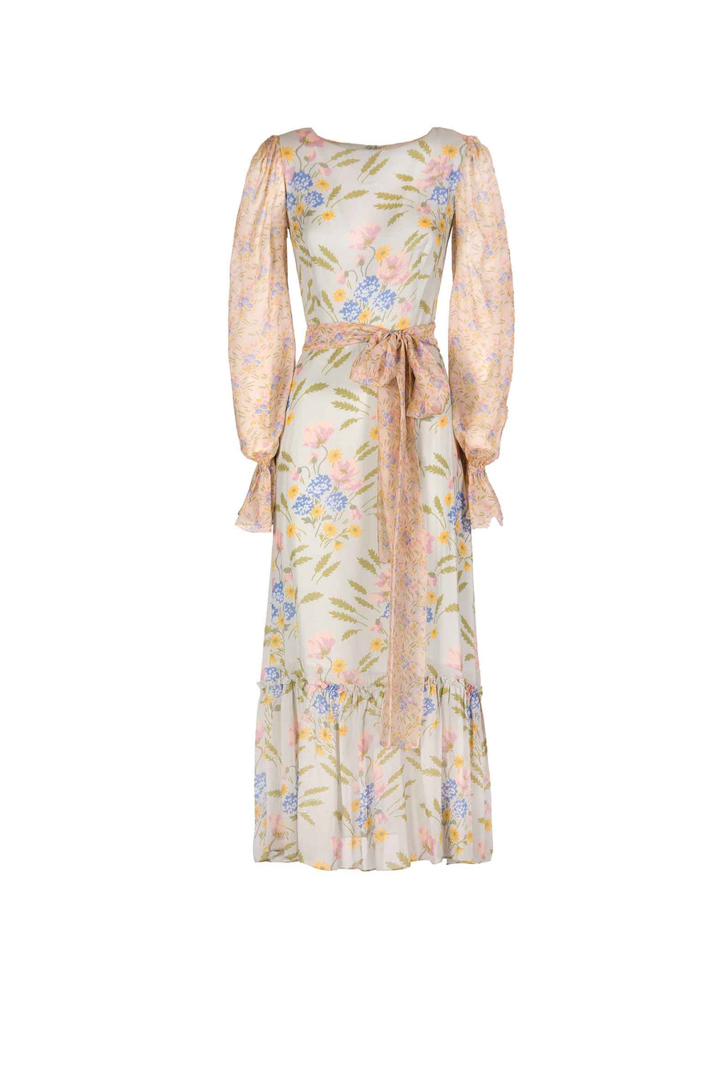 Abito in Georgette Stampata Blooming Mirage