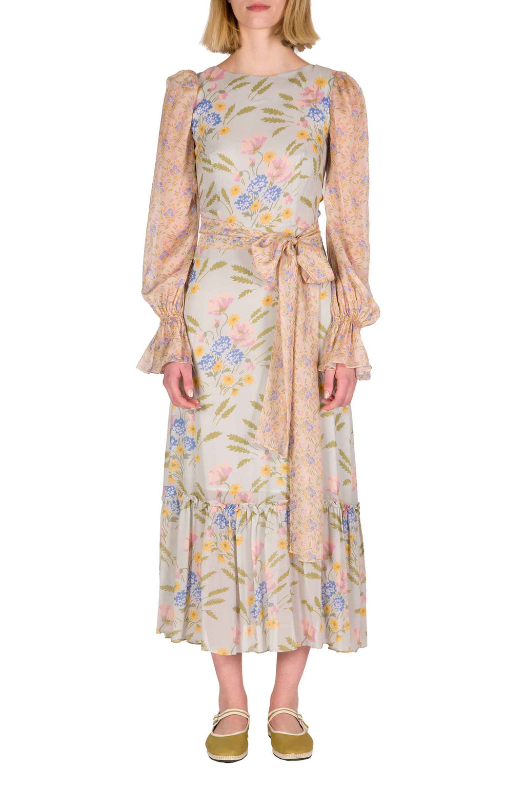 Abito in Georgette Stampata Blooming Mirage