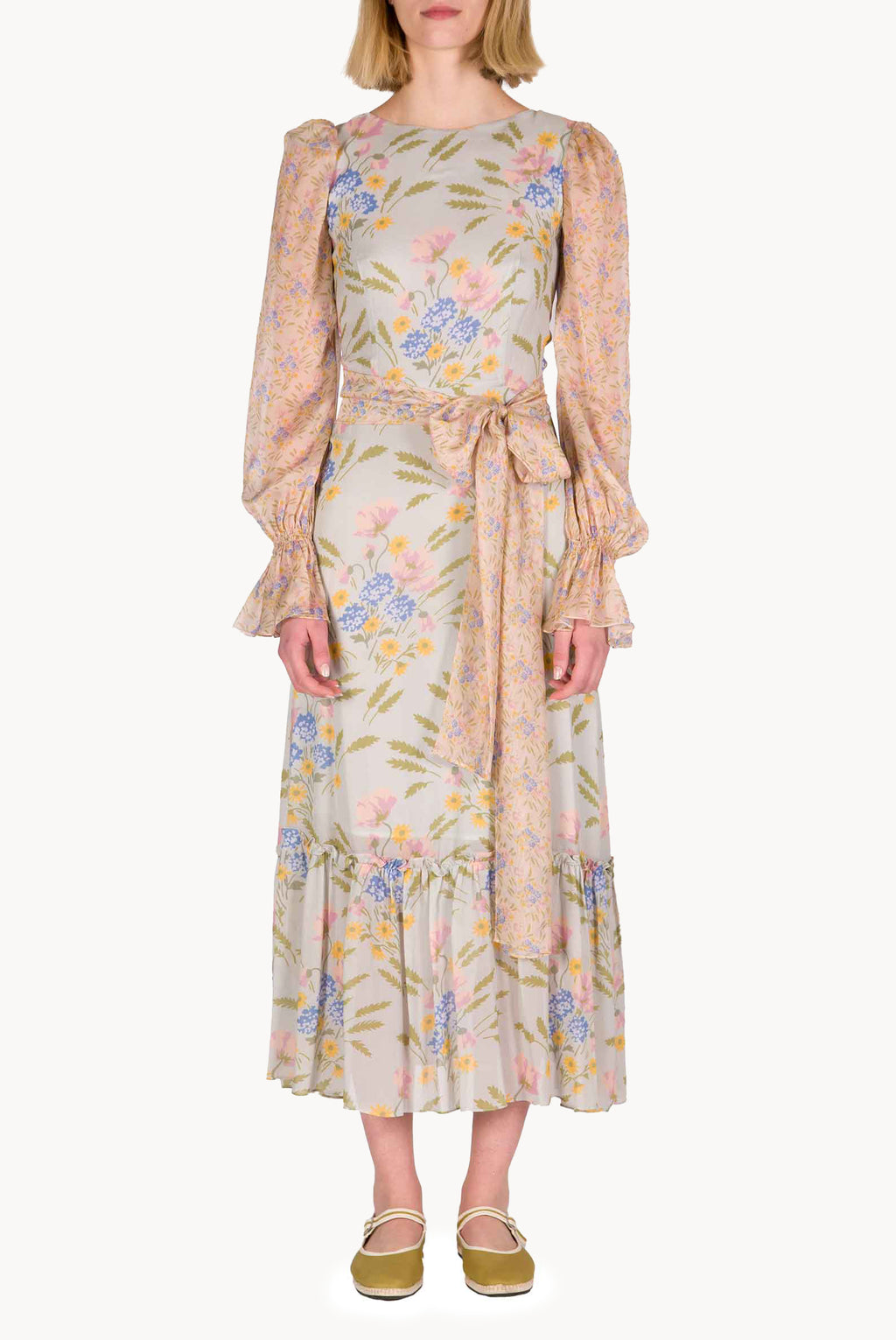 Blooming Mirage Printed Georgette Dress