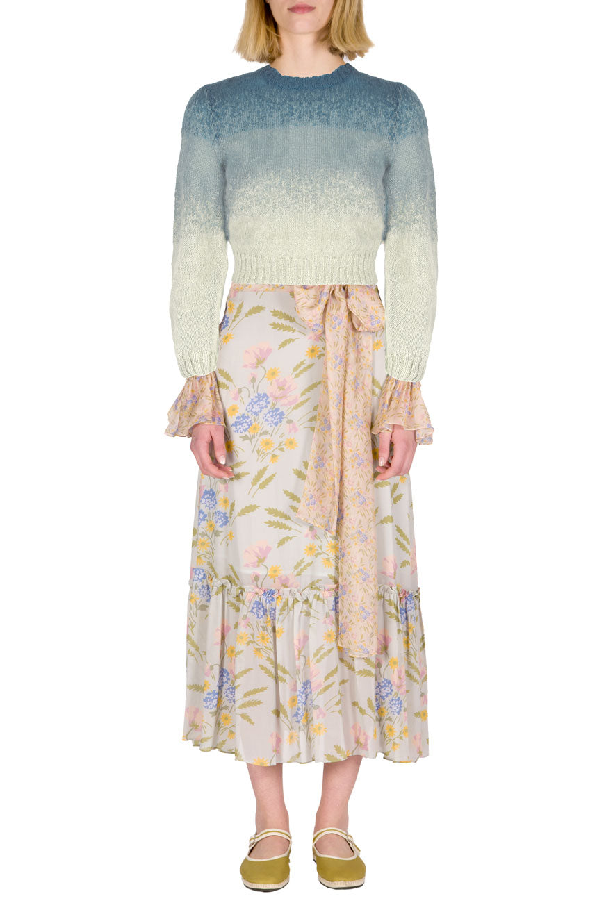 Maglione Sfumato Blu in Mohair