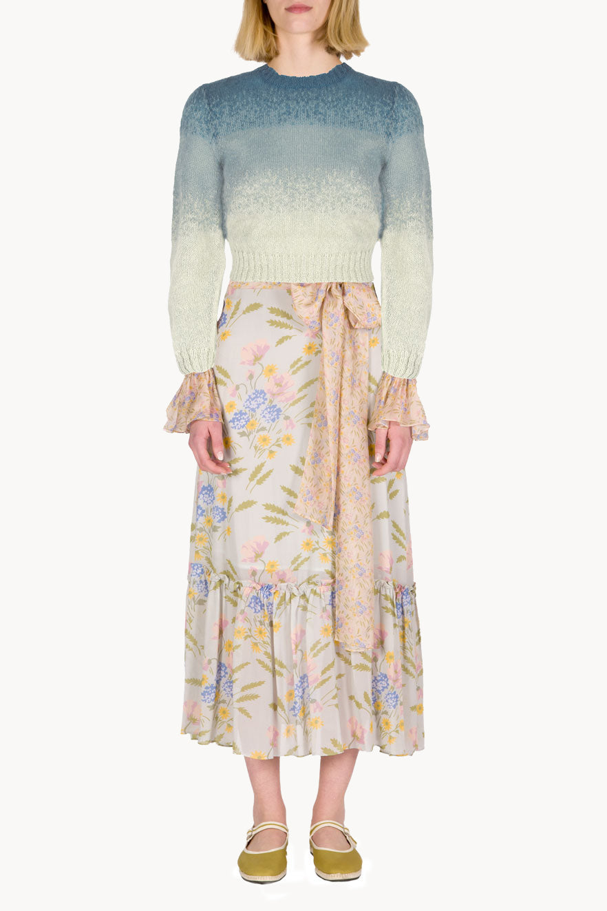 Maglione Sfumato Blu in Mohair