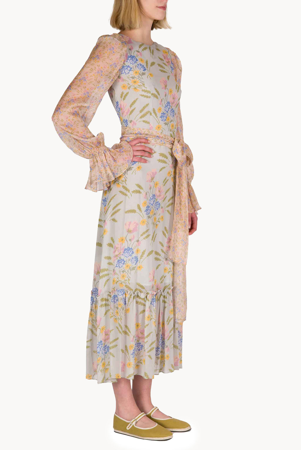 Blooming Mirage Printed Georgette Dress