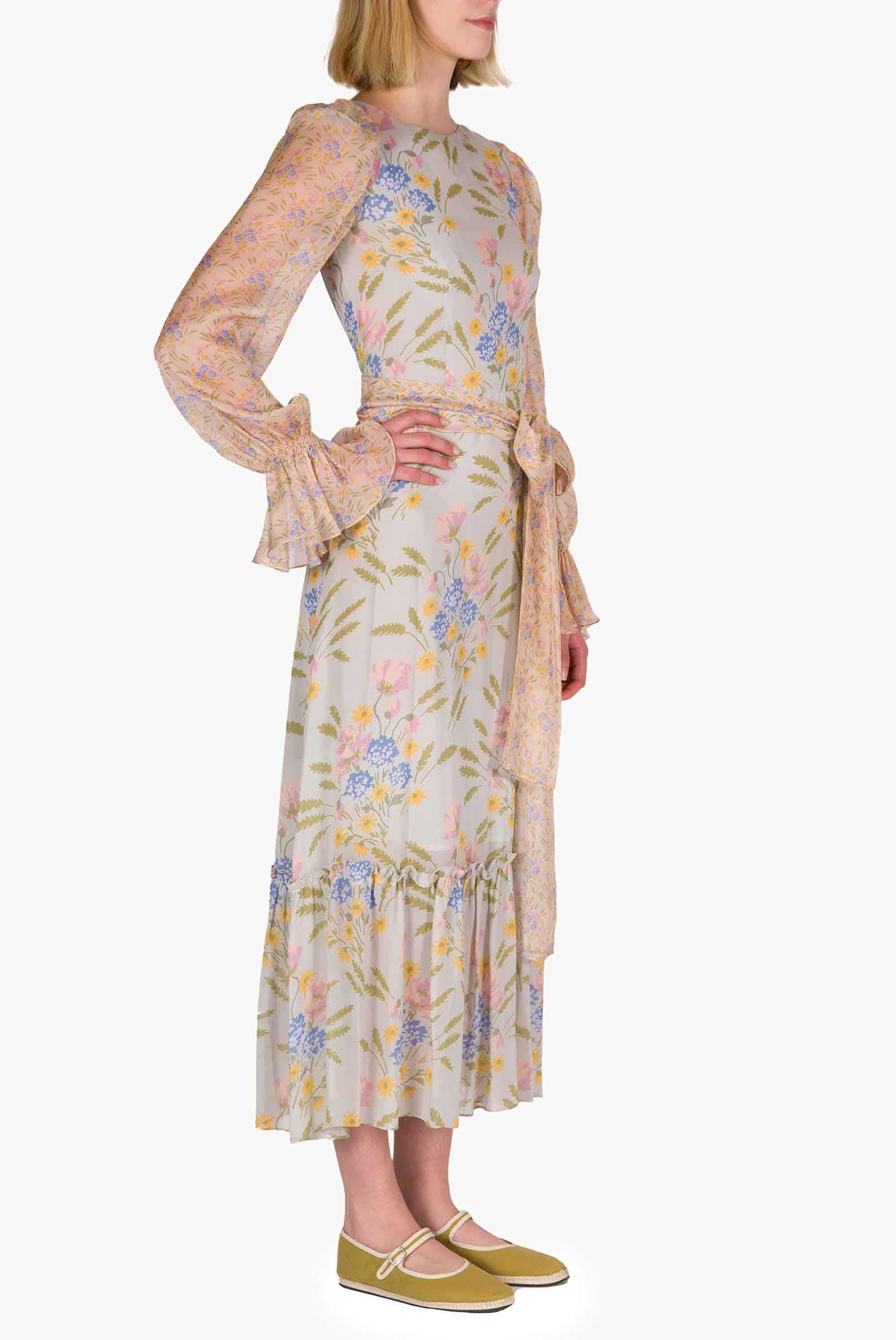 Blooming Mirage Printed Georgette Dress