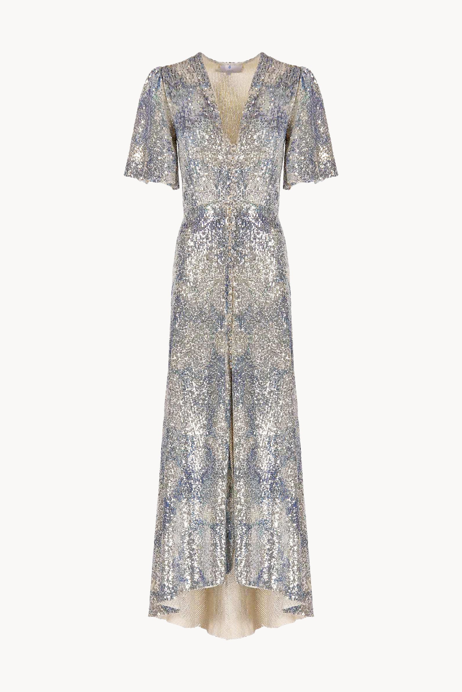 Marble Sequin Bottoncino Dress