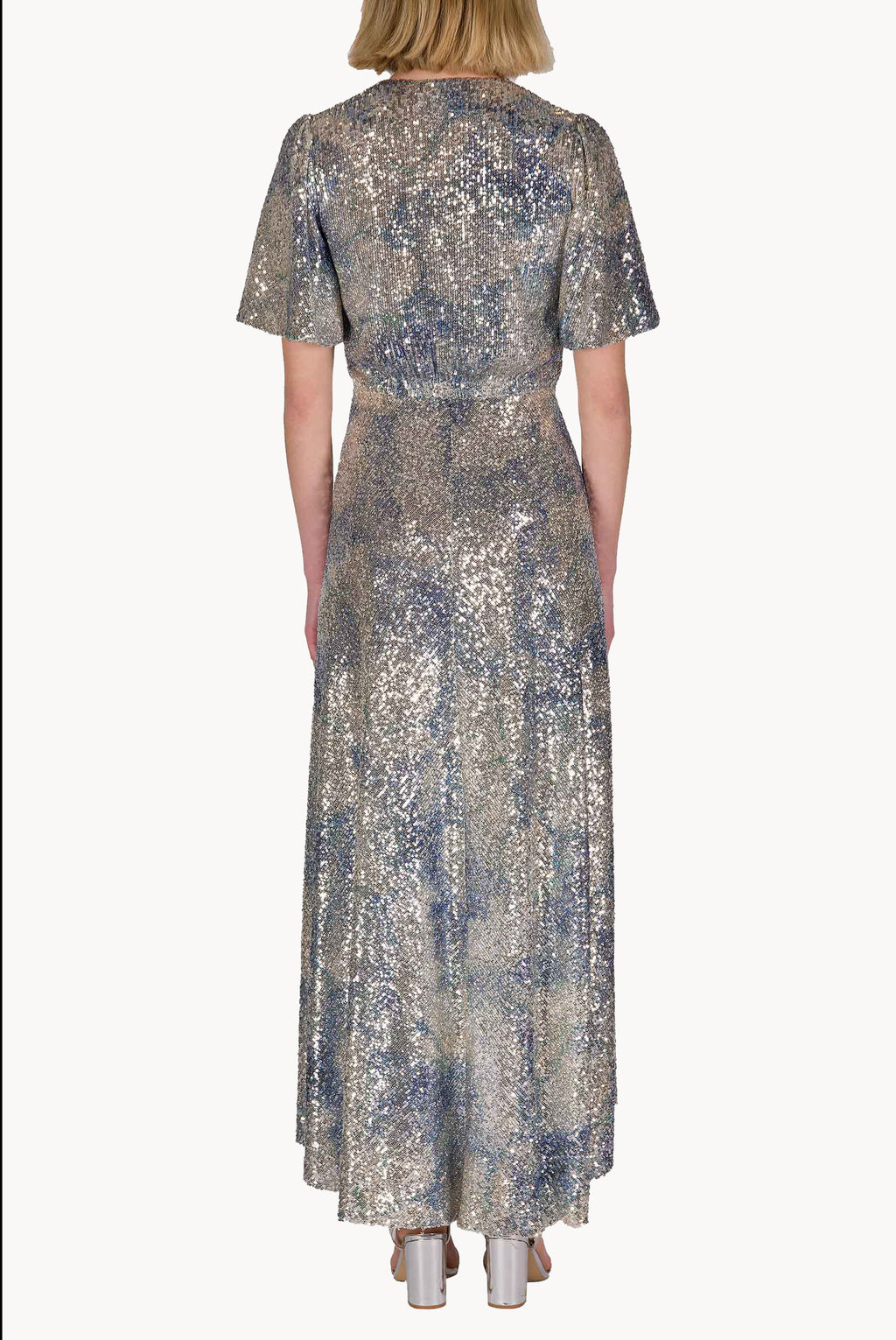 Marble Sequin Bottoncino Dress
