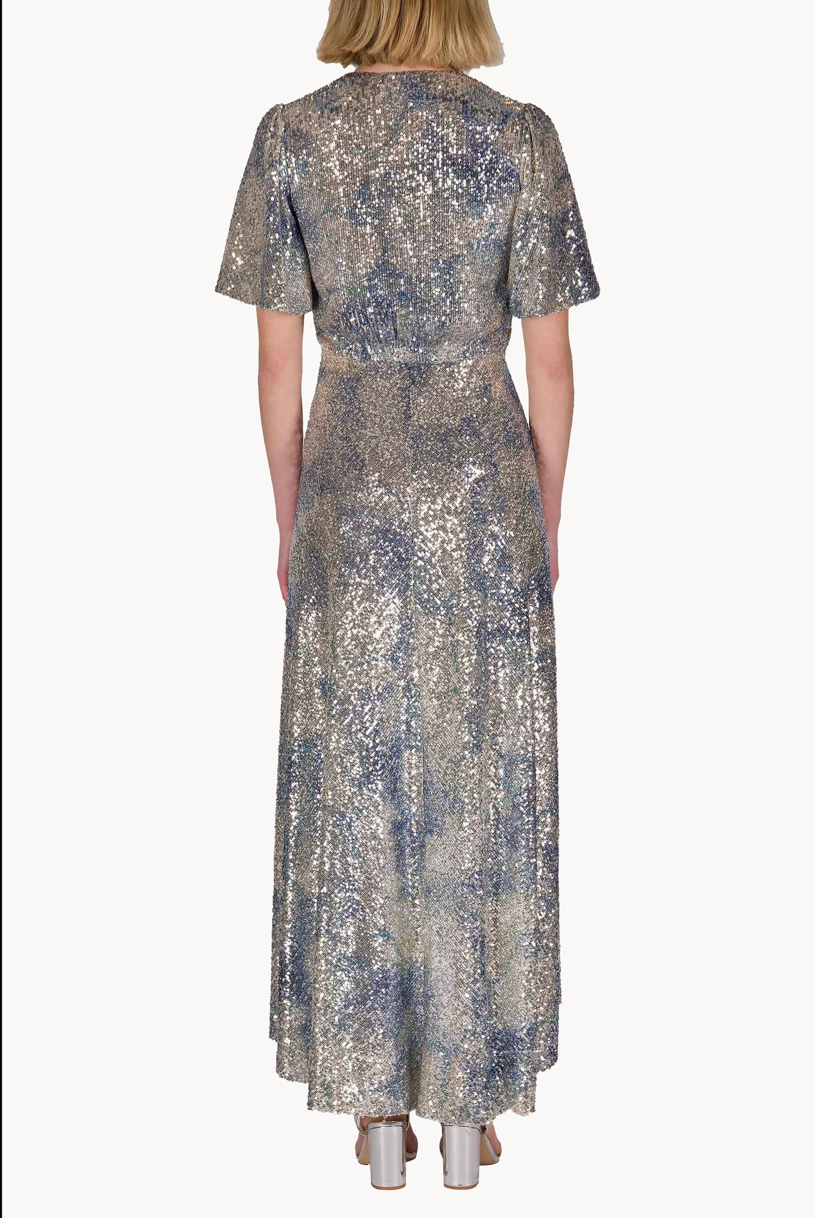 Marble Sequin Bottoncino Dress