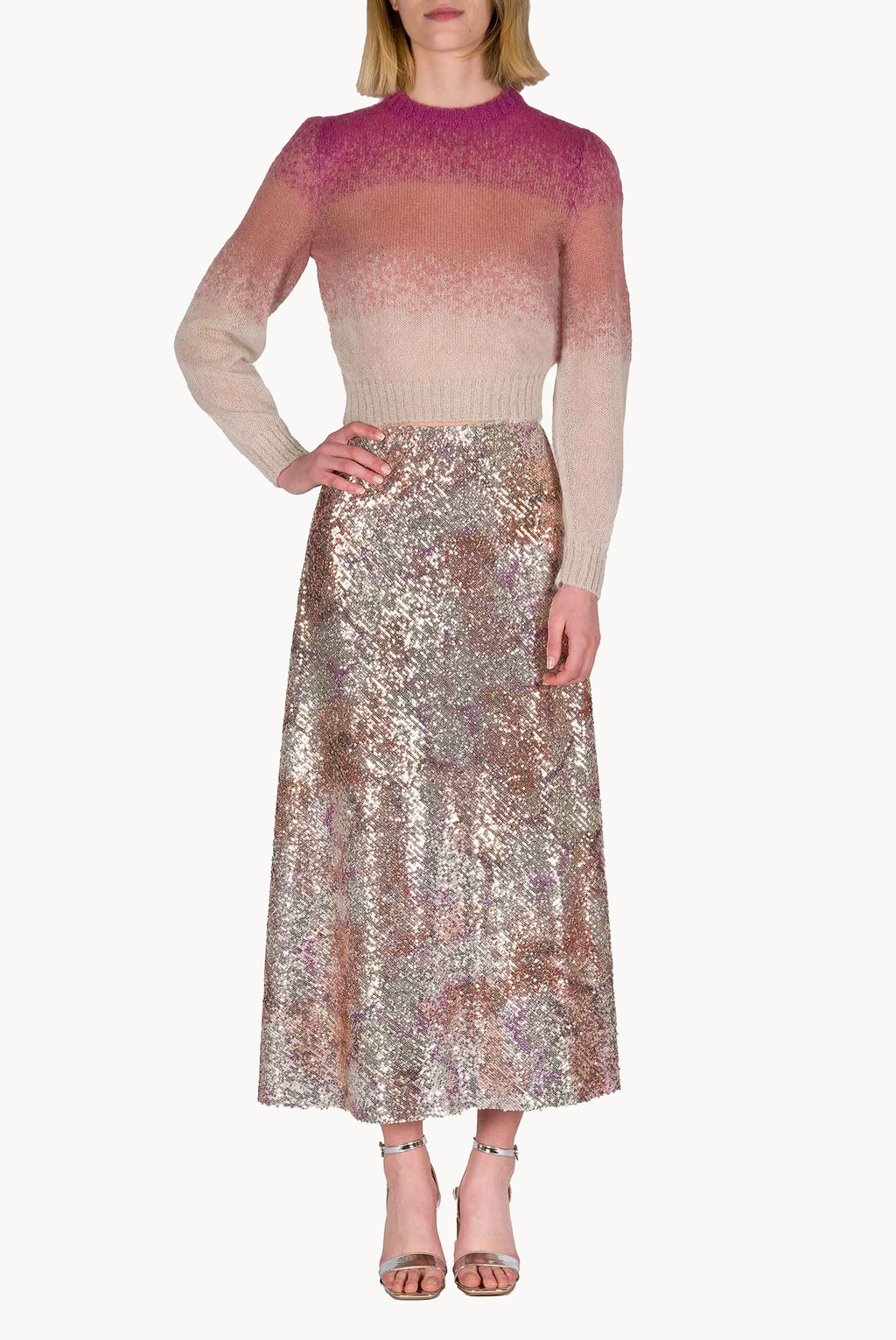 Marble Sequined Skirt