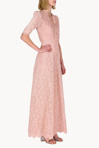 Dusty Pink Lace Maxi Dress