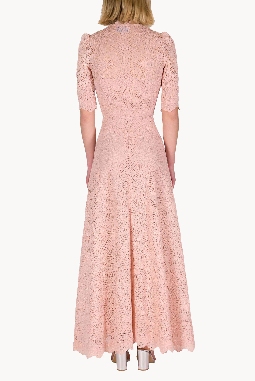 Dusty Pink Lace Maxi Dress
