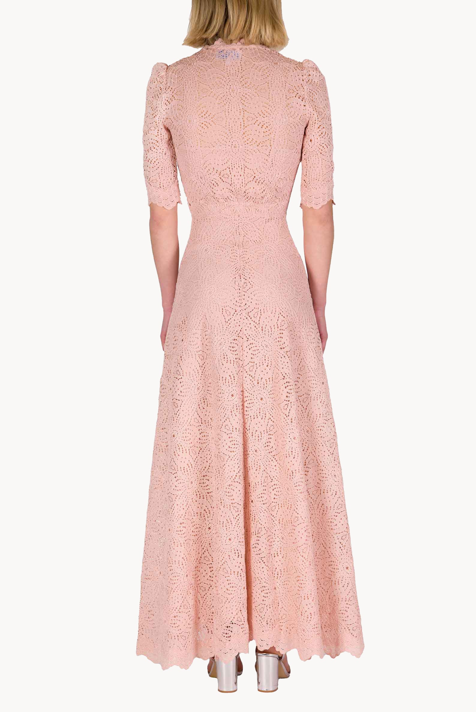 Dusty Pink Lace Maxi Dress