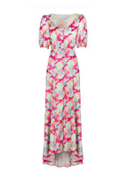 Bottoncino Dress With Round Collar in Abstract Flowers