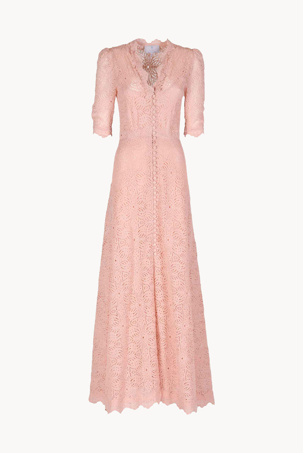 Dusty Pink Lace Maxi Dress