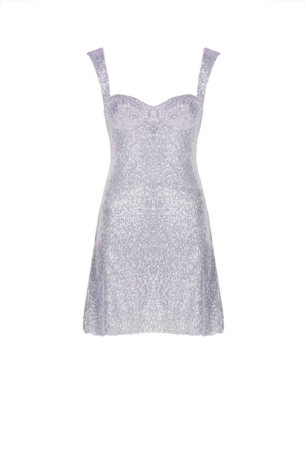 Mini Abito Bustier con Paillettes