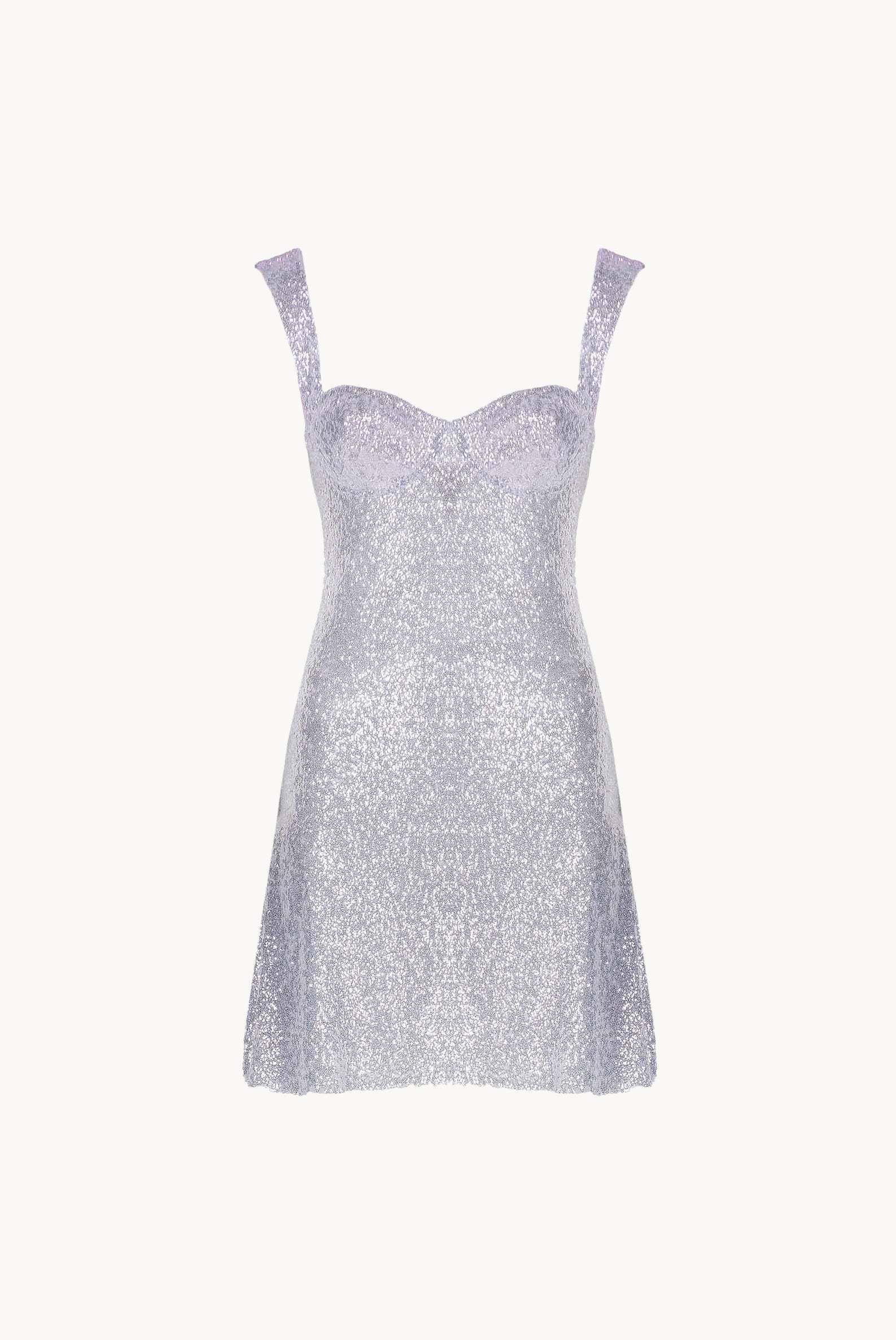 Mini Abito Bustier con Paillettes