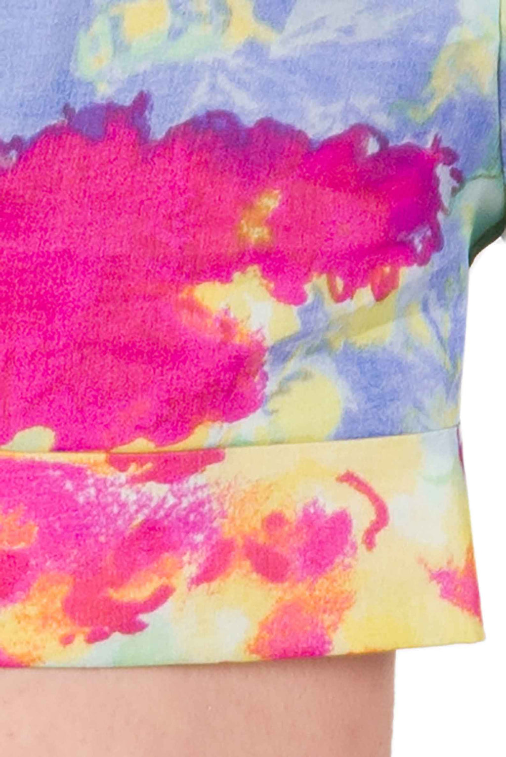 Shorts in Cotone Floreale con Fiori Astratti