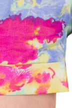 Shorts in Cotone Floreale con Fiori Astratti