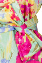 Chemisier Mini Printed Dress in Abstract Flowers