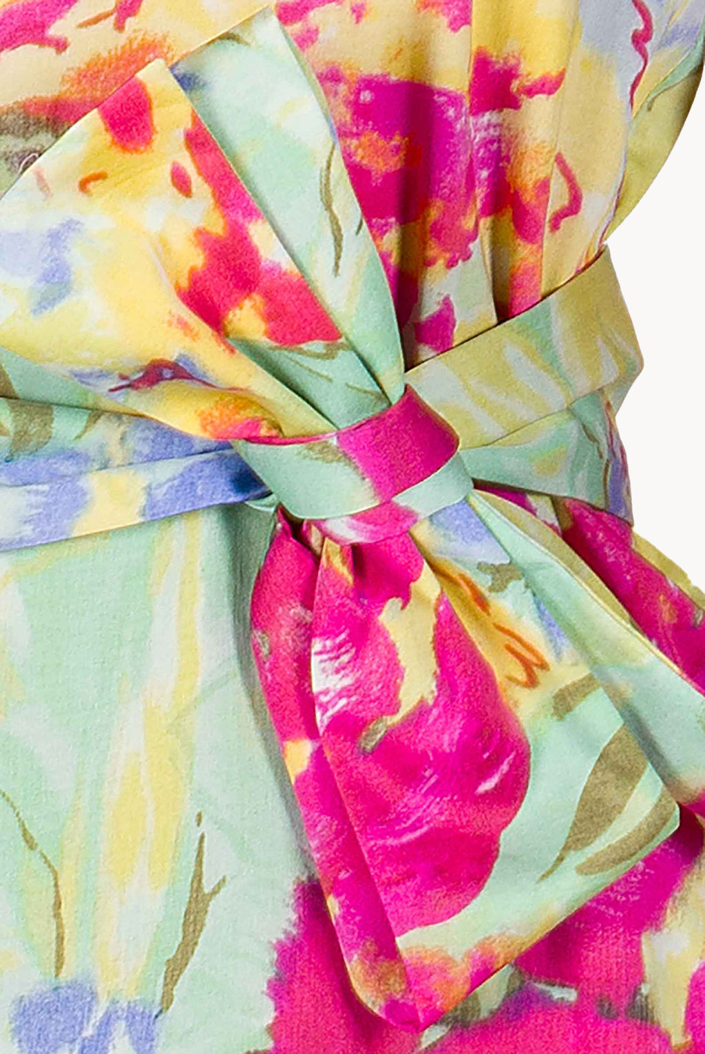 Chemisier Mini Printed Dress in Abstract Flowers