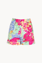 Shorts in Cotone Floreale con Fiori Astratti