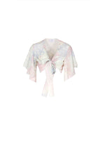 Top con Volant e Fiocco in Fiori Astratti