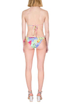 Bikini a Triangolo e Slip in Fiori Astratti