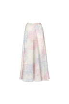 Gonna Leggera in Cotone Stampato in Fiori Astratti