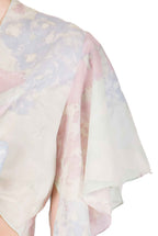 Top con Volant e Fiocco in Fiori Astratti