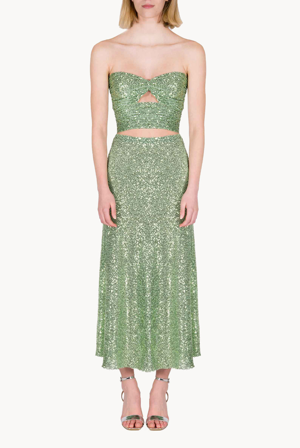 Sage Green Sequin Top