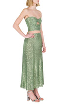Top con Paillettes Verde Salvia